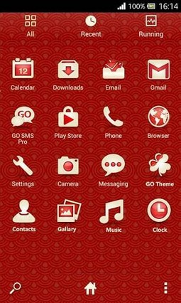 Zh-Red Go Launcher Theme