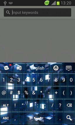 HD Blue Cubes Keyboard