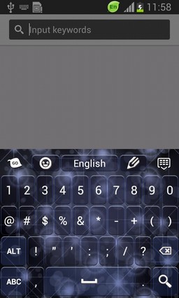 Black Sparkly Galaxy Keyboard