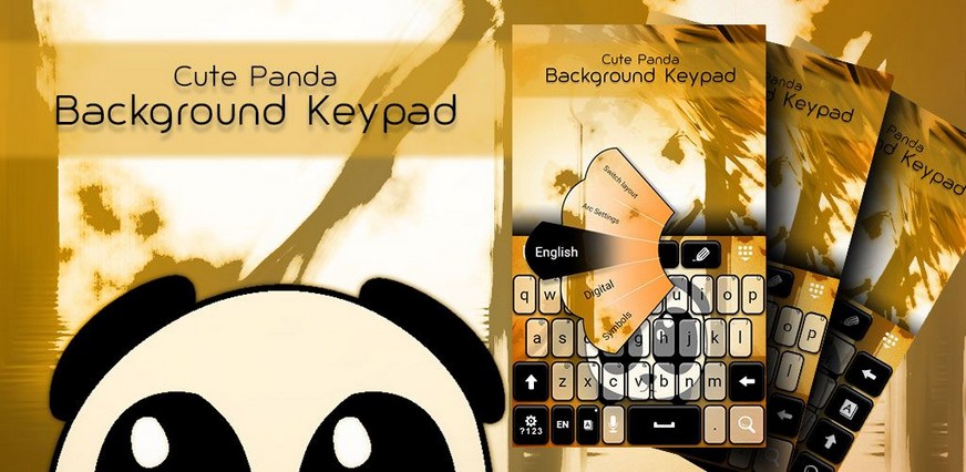Cute Panda Background Keypad