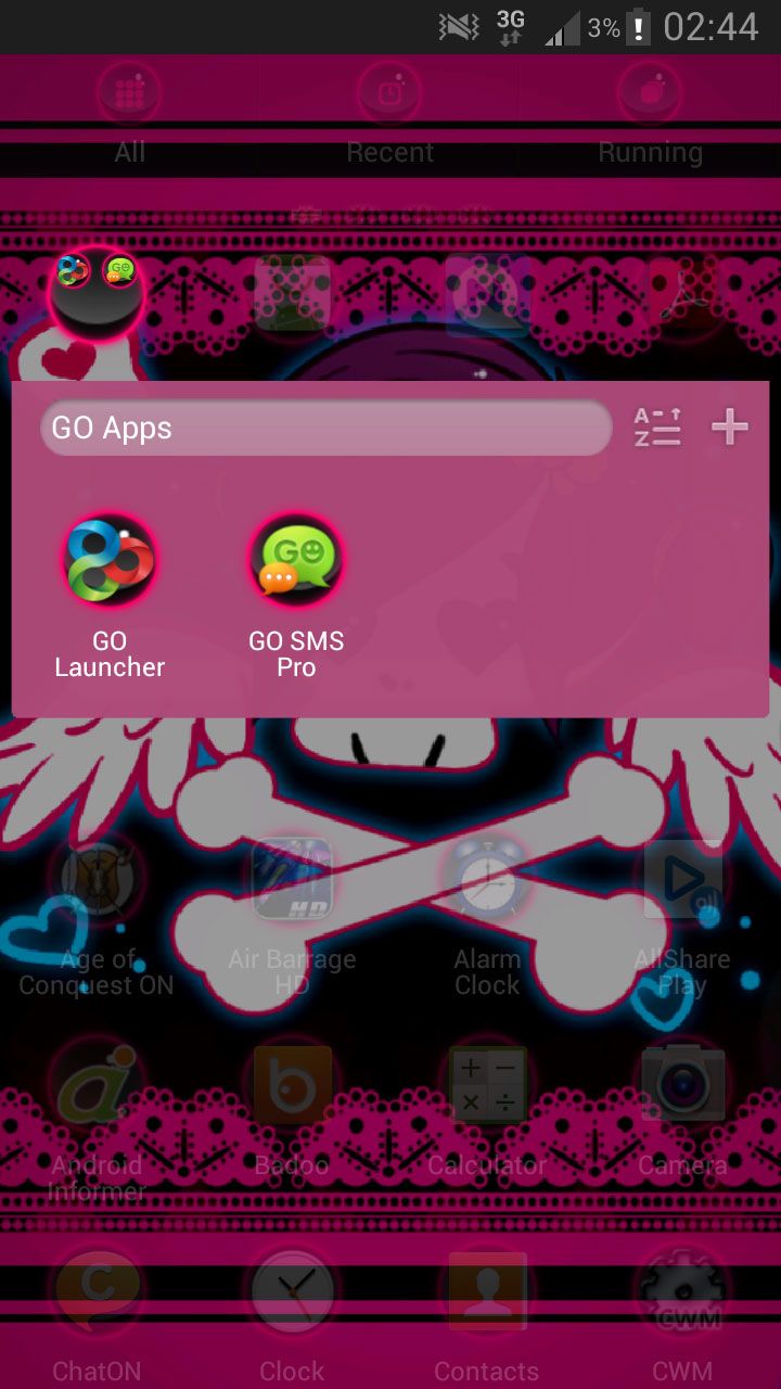 GO Launcher EX Theme Emo Pink-1