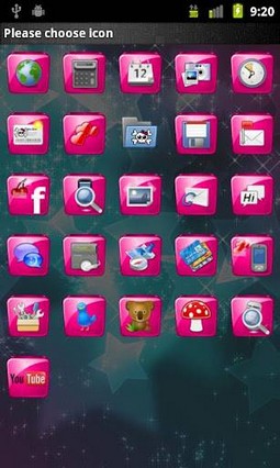 Pink Gloss GO Launcher Theme 6.0