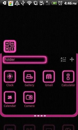 Go Launcher Pink Glow Theme