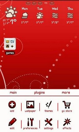 Go Launcher Red+White