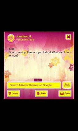 Pink Yellow Flower Go Sms Pro Theme