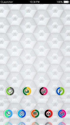 White Abstract Clauncher Theme