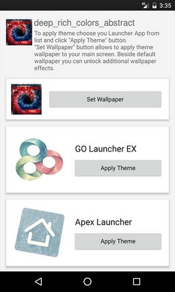 Deep rich colors abstract GO Launcher Theme