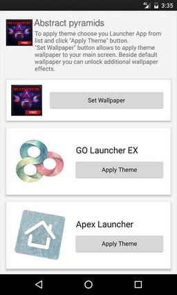 Abstract pyramids Apex Launcher Theme
