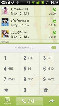 Green GO Contacts Theme 3.0.0