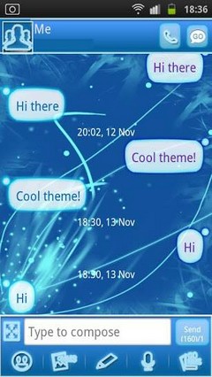go sms bluechill theme