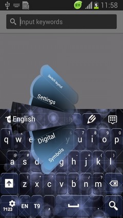 Black Sparkly Galaxy Keyboard