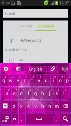 Pink Neon Plastic Keyboard
