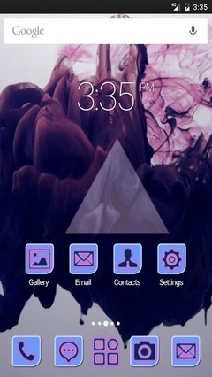 Triangle and smoke GO Launcher Theme