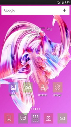 Paintwave pink HD GO Launcher Theme