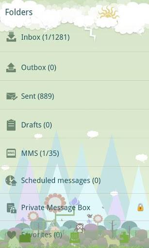 GO SMS Pro Forest Zoo theme