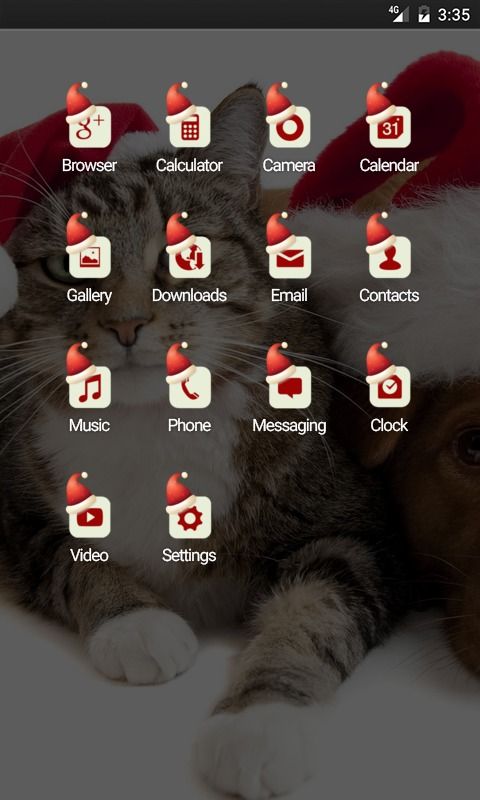 Christmas Cats Multi Launcher Theme