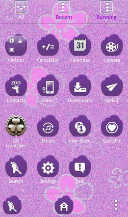 Luv You Puppy Dog Purple Go Launcher