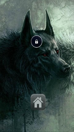 Black Wolf Lock Screen