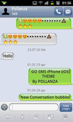 GO SMS iPhone (iOS) Theme.apk