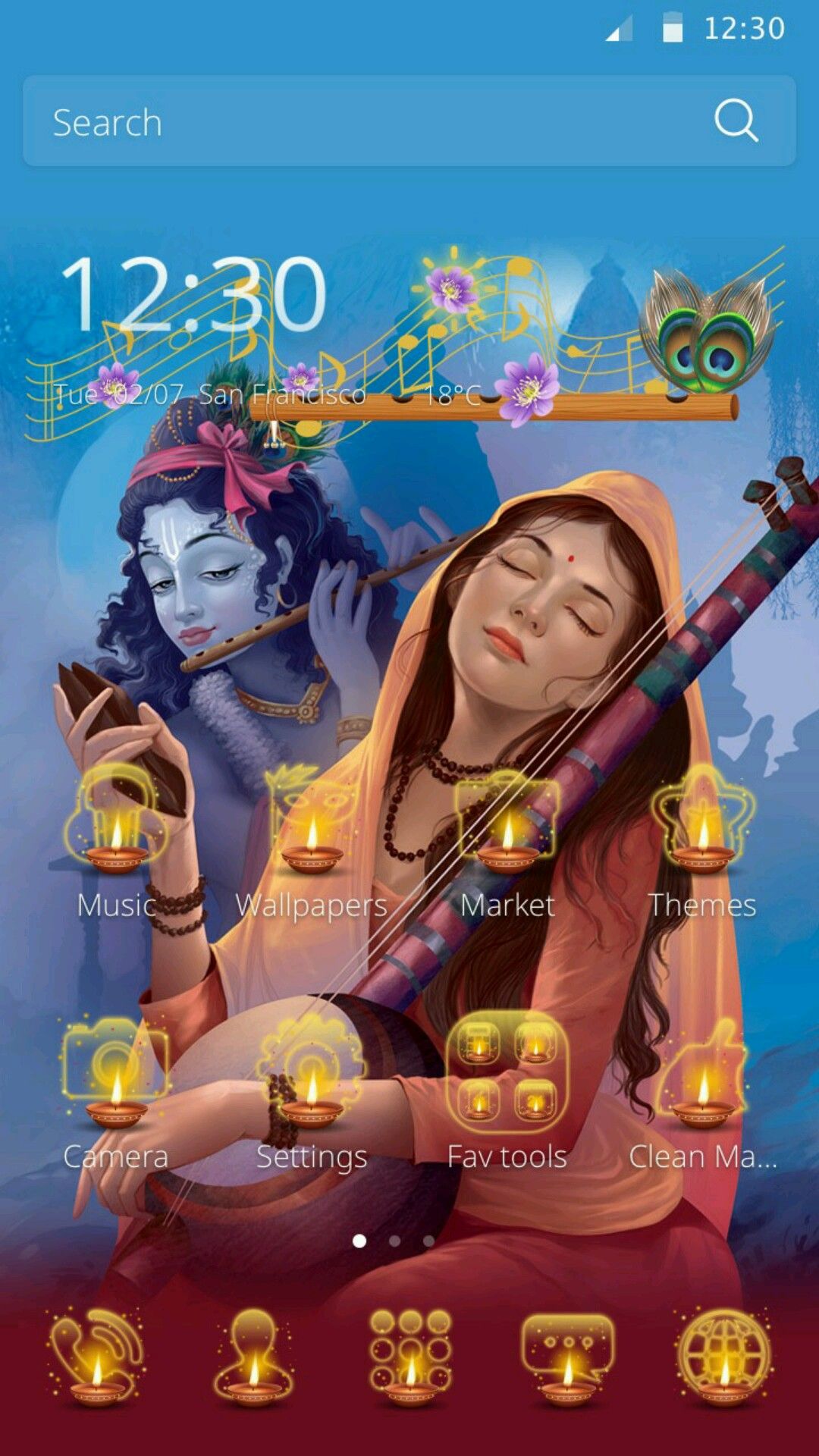 Lord Krishna Android theme