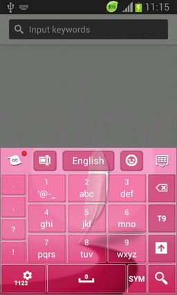 Pink Keyboard for Galaxy Note 2