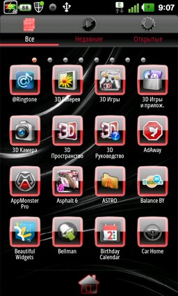 Glossy Red Go Launcher Theme 1.0