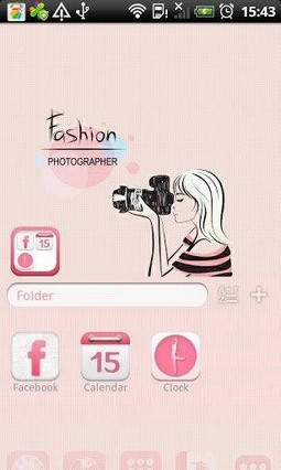 Go launcher Pink Fashion Girly Theme