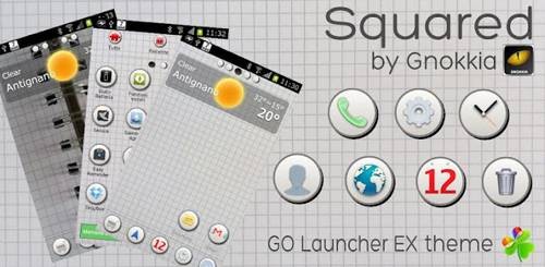 Squared GO Launcher EX Theme v1.0