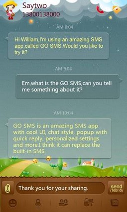GO SMS Pro Shimmer Theme EX