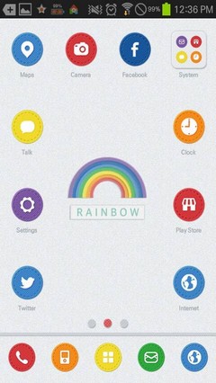 Rainbow GO launcher theme