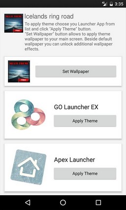 Icelands ring road Apex Launcher Theme