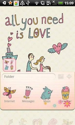 All you need is Love Go Launcher Theme