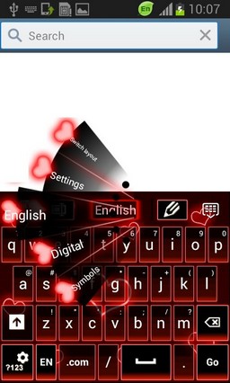 Keyboard Red Neon