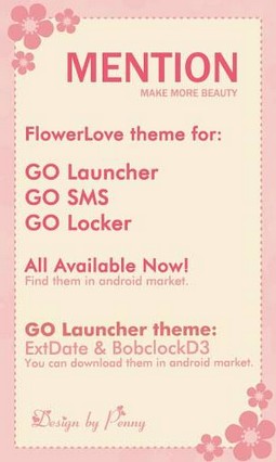 Flowerlove Theme GO Locker