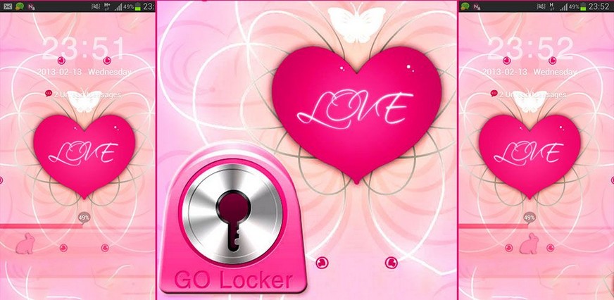 GO Locker Theme Pink Heart