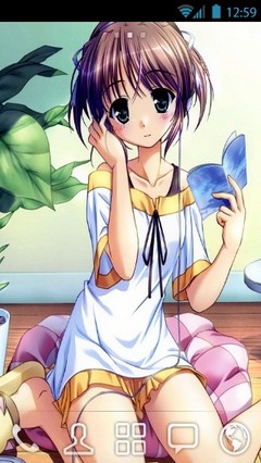 anime girl headphones singer