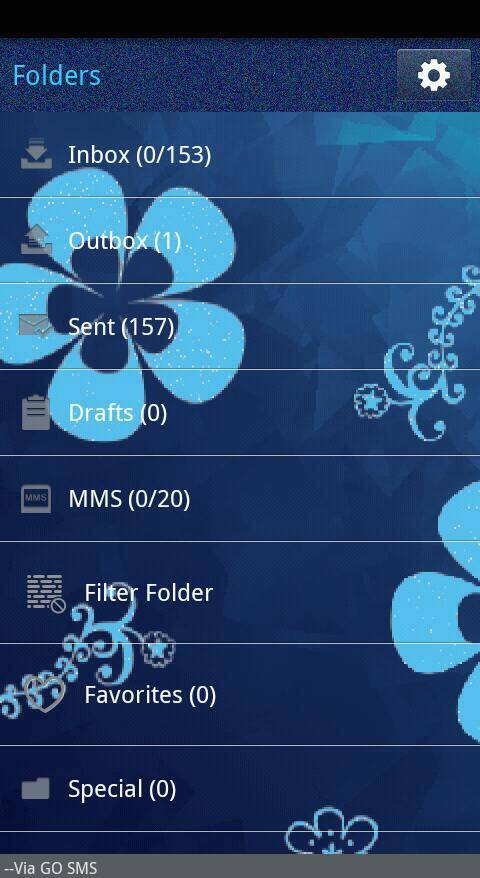 Floral Delight go SMS theme