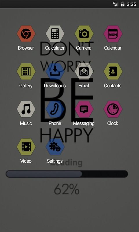 Dont worry be happy Apex Launcher Theme