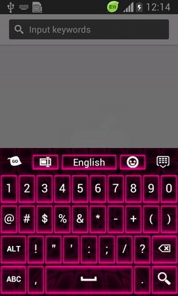 Pink Neon Keyboard Theme