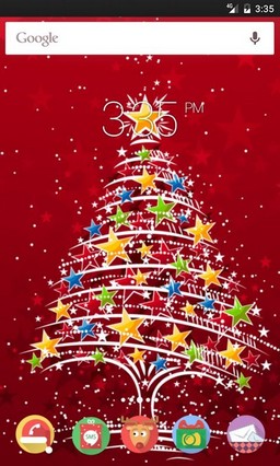 Christmas tree red GO Launcher Theme