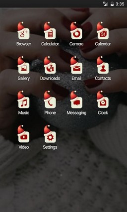Xmas red nails photo ADW Launcher Theme