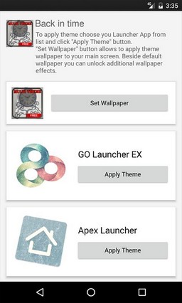Back in time GO Launcher Theme