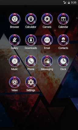 Abstract Triangle Apex Launcher Theme