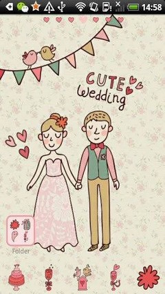 Go Launcher Cute Wedding Theme