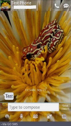Go SMS Theme Flower Frog