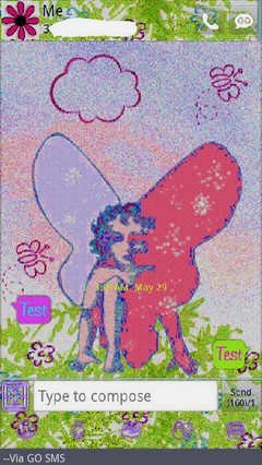 Go SMS Theme Fairy Sparkle