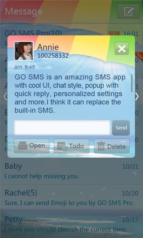 Summer GO SMS Theme 1.0