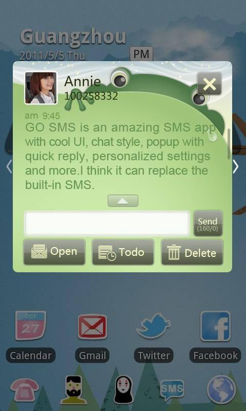 Thumbelina GO SMS Theme 1.0