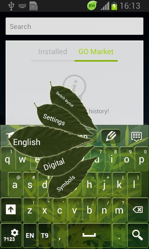 Abstract Leaves Keyboard-release