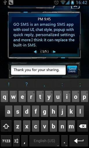 Go Sms Pro Space popup theme